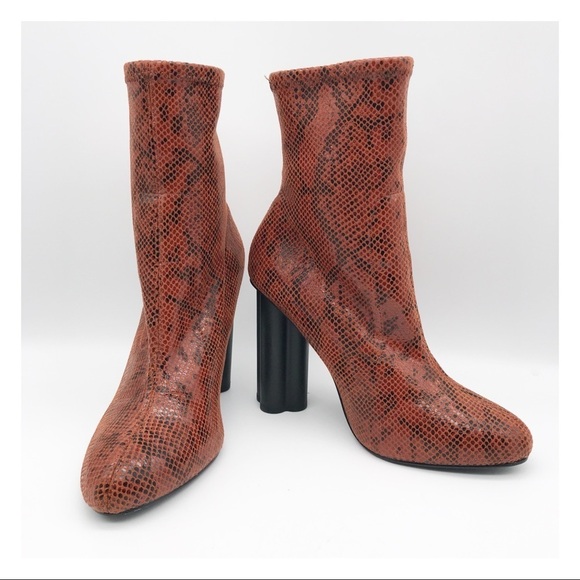 Asos‎ Eliza Heeled Sock Boots in Snake Size 6.5 US - Picture 6 of 12